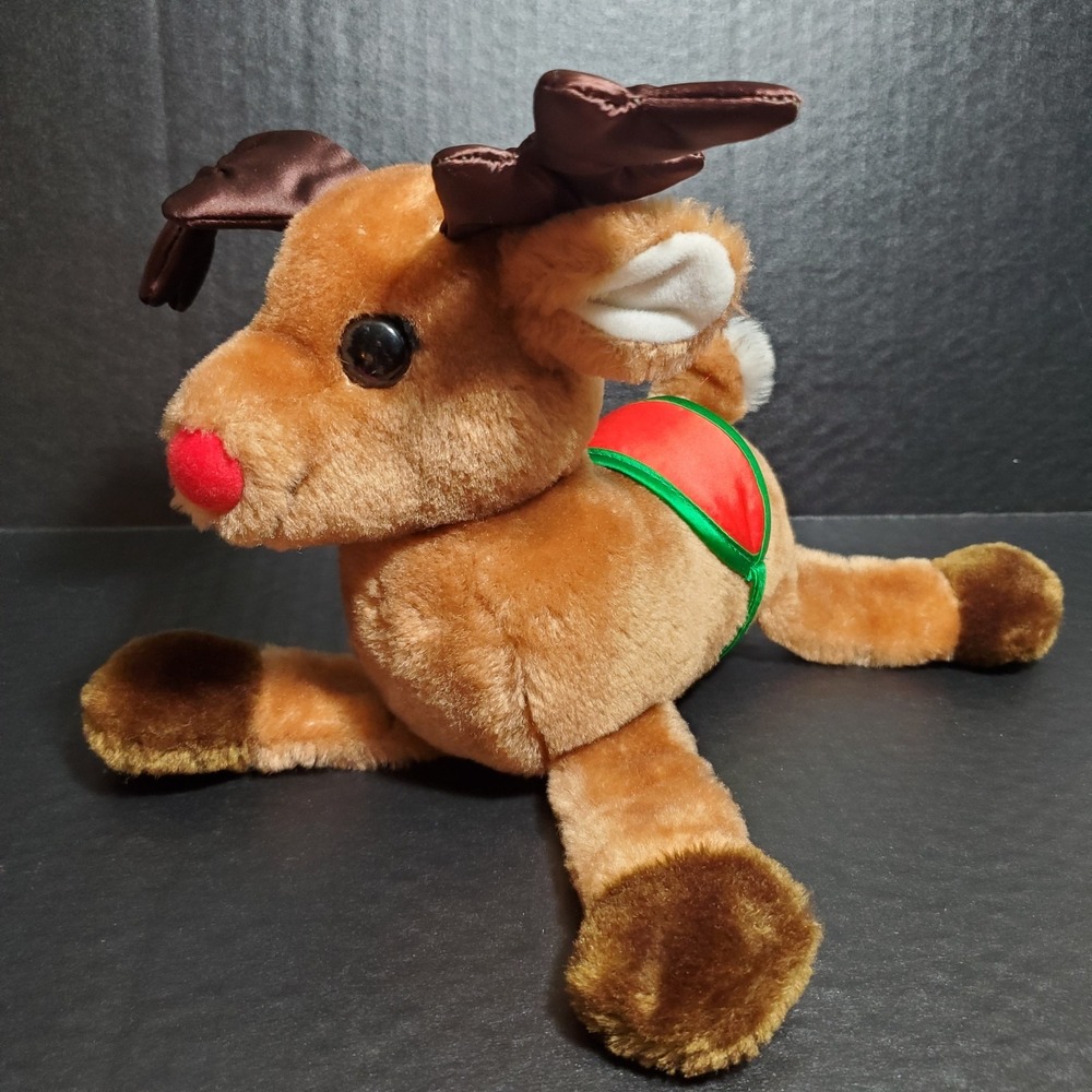 Dakin Rudolph The Reindeer Stuffed Animal Christmas Toy Plush 1983 Vintage